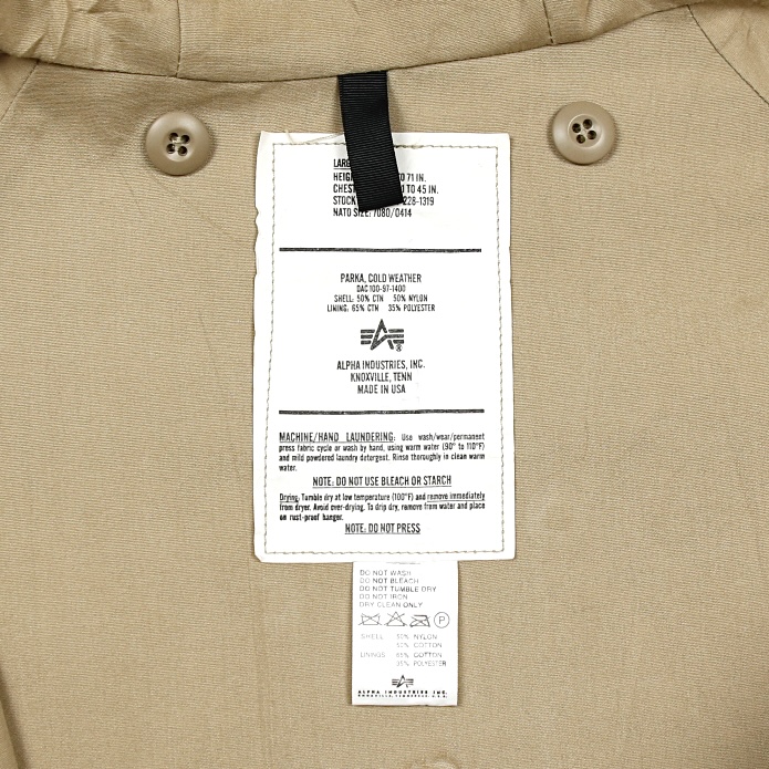 90s Alpha Industries Made in USA ECWCS Parka Size L-R