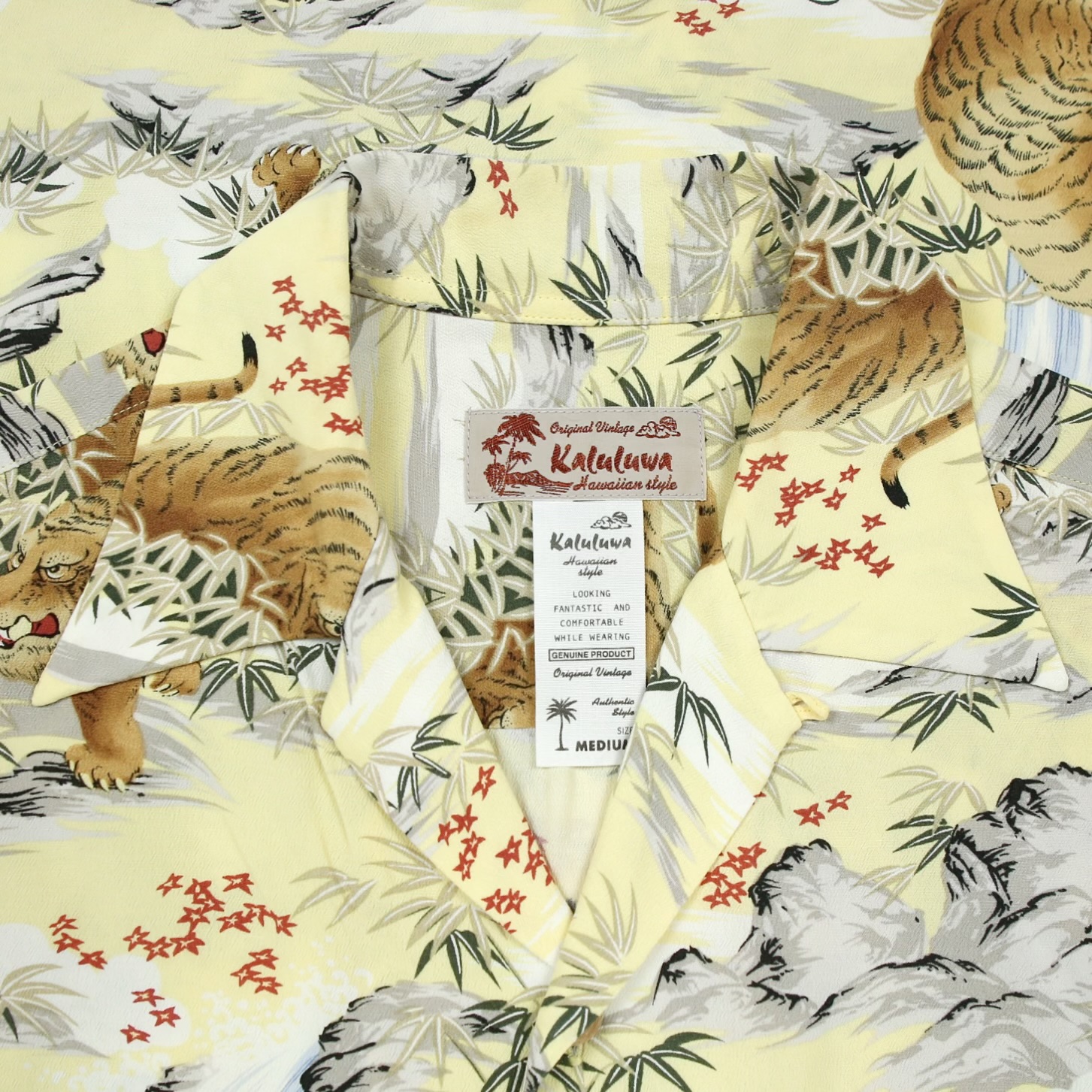 Kaluluwa Rayon Oriental Hawaiian Shirt Size M