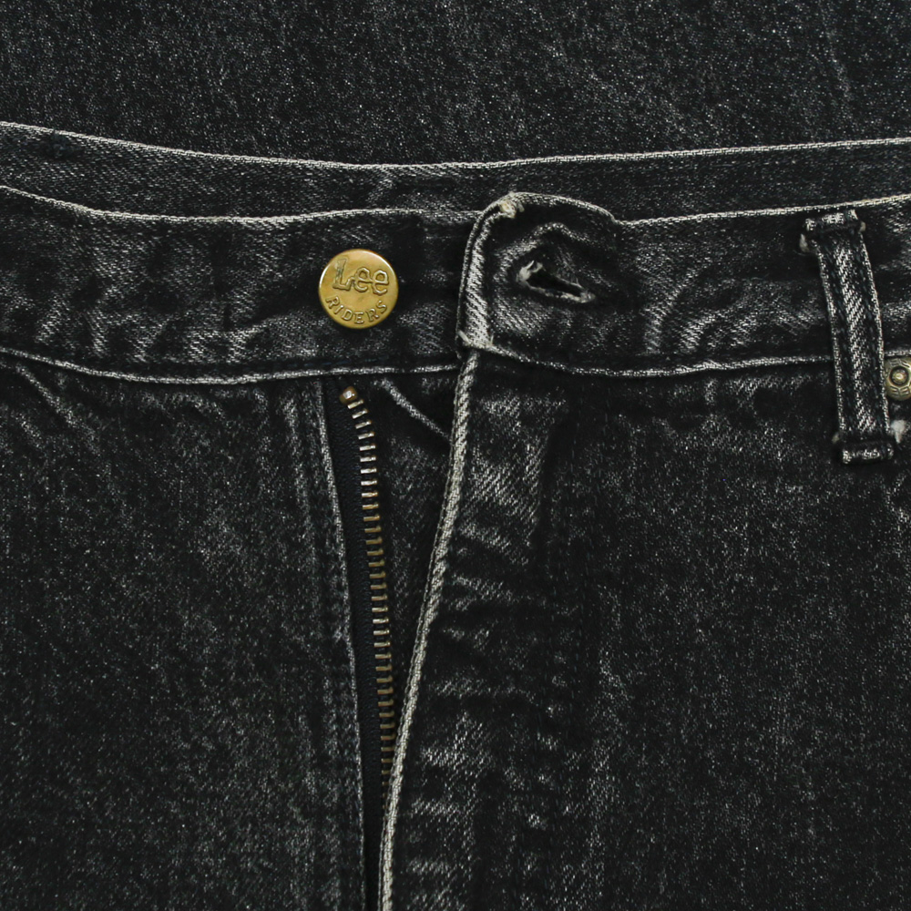 90s Lee Black Denim Tapered Jeans Size 31