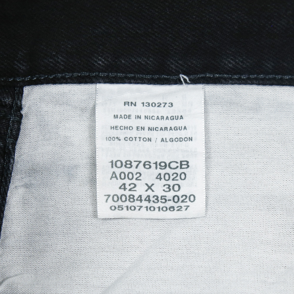00s Rustler Black Denim Worker Jeans Size 42