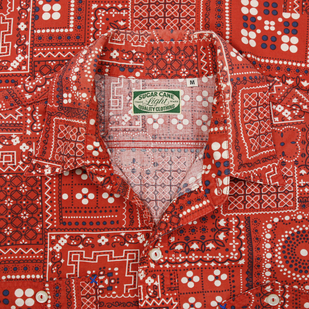 Sugar Cane Made in JP Bandana Shirt Size M