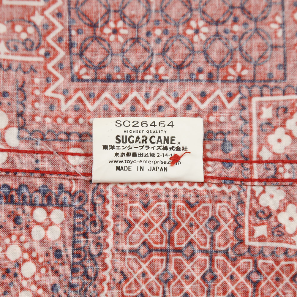 Sugar Cane Made in JP Bandana Shirt Size M