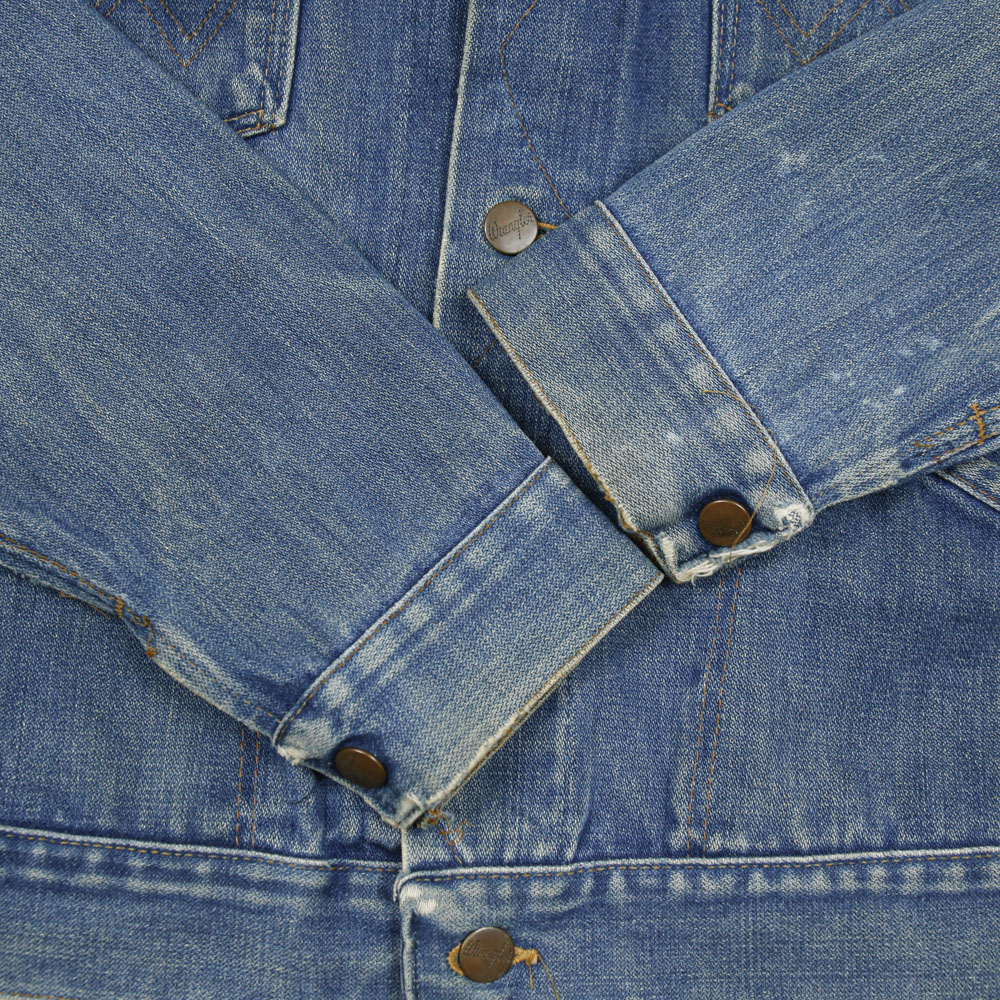 Vtg 70s Wrangler USA Denim Jacket Size S