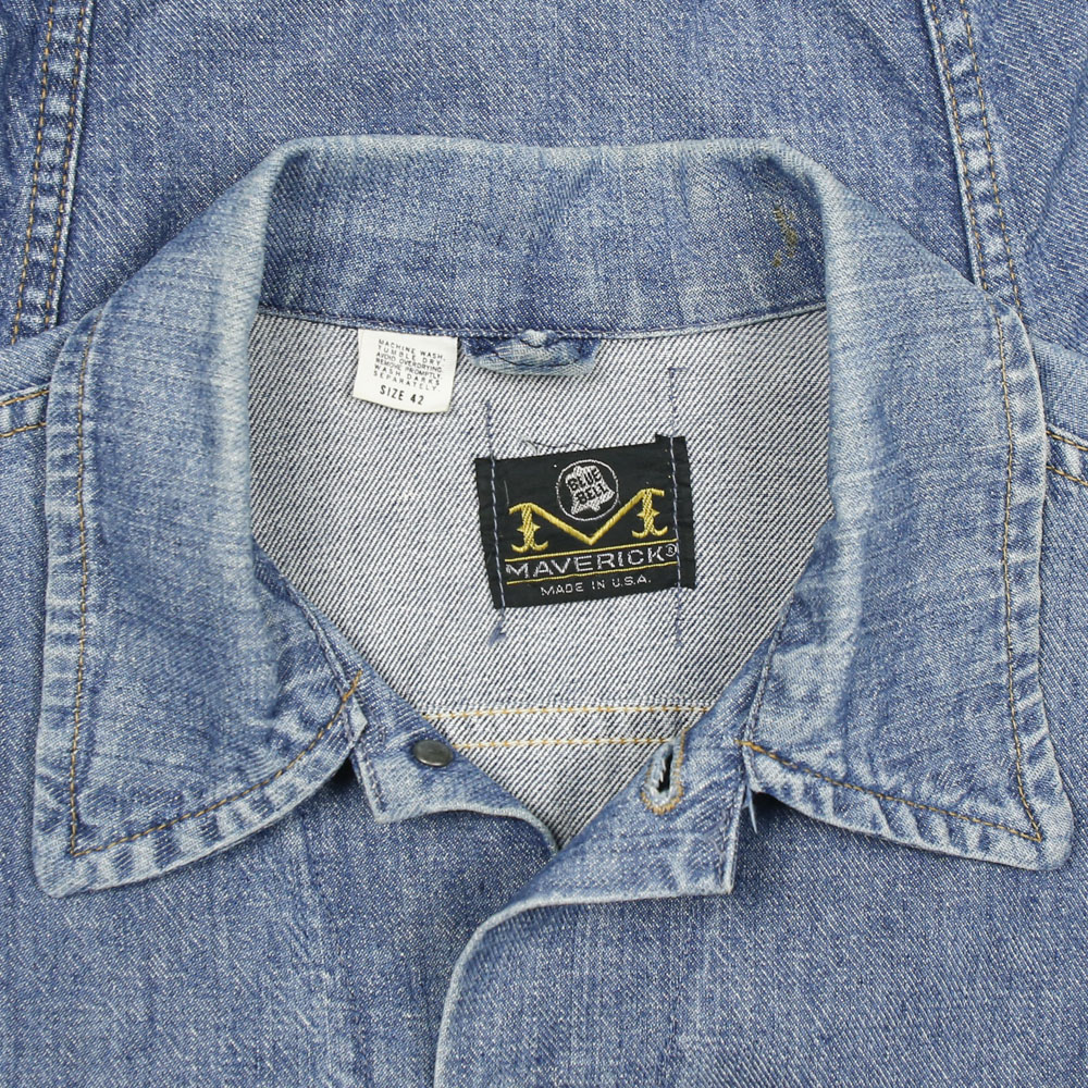 Vtg 70s Maverick Blue Bell Denim Jacket Size L