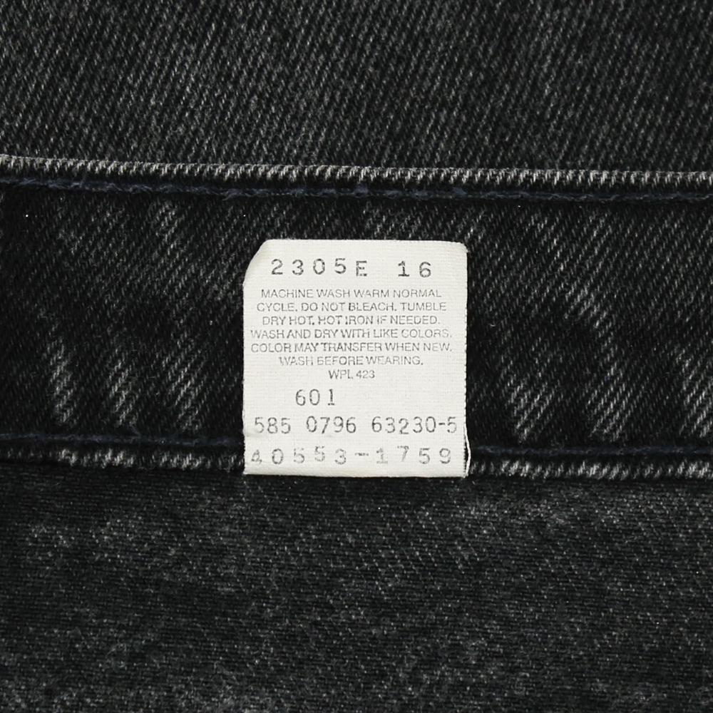 90s Levi's 553 USA Black Denim Jeans Size 40