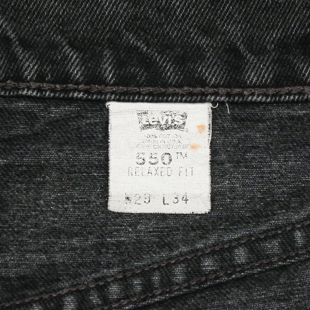 90s Levi's 550 USA Black Denim Jeans Size 28