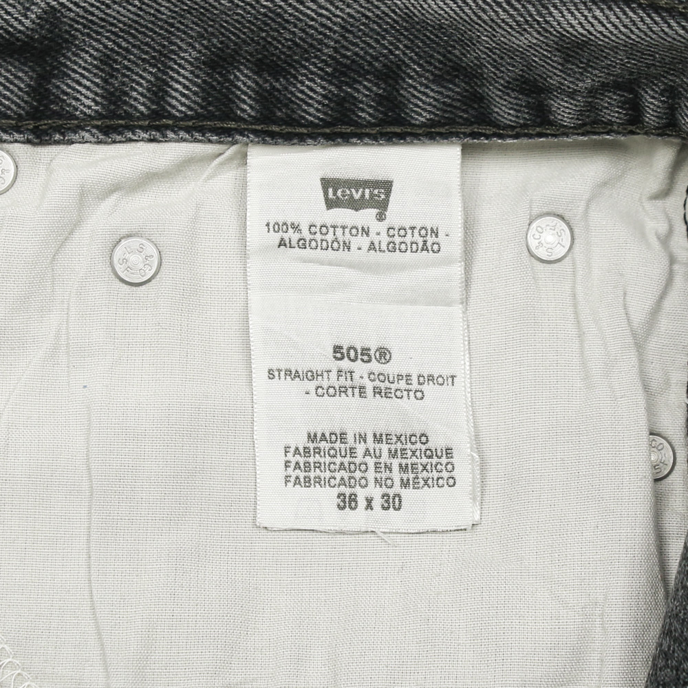 2010s Levi's 505 Black Denim Jeans Size 36