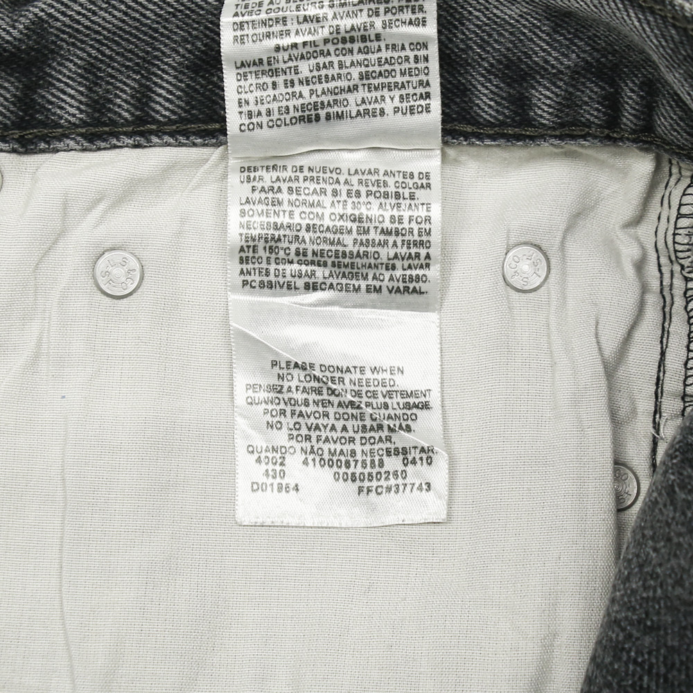 2010s Levi's 505 Black Denim Jeans Size 36