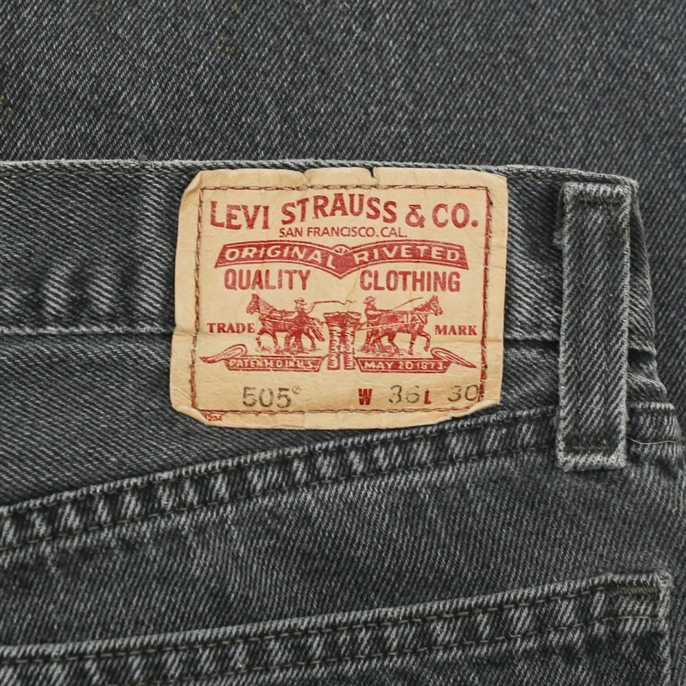 2010s Levi's 505 Black Denim Jeans Size 36