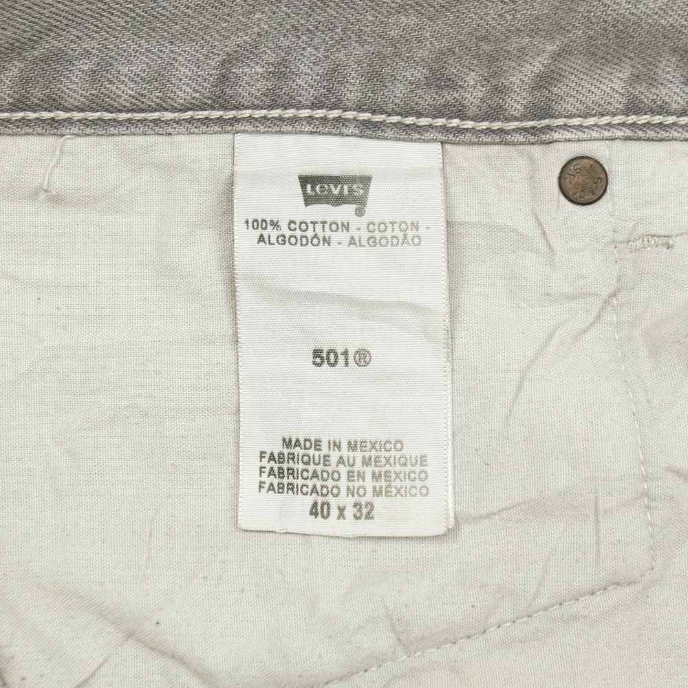 2010s Levi's 501 Gray Denim Jeans Size 38