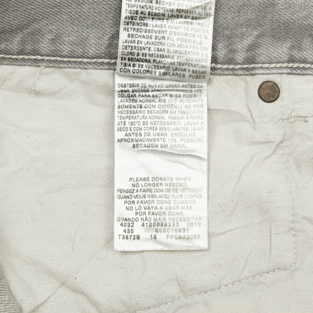 2010s Levi's 501 Gray Denim Jeans Size 38