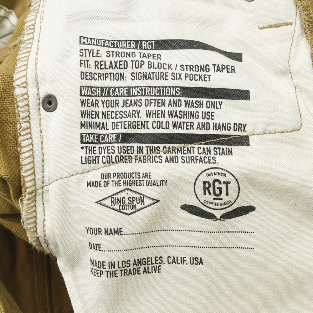 Rogue Territory USA Selvedge Canvas Jeans Size 28