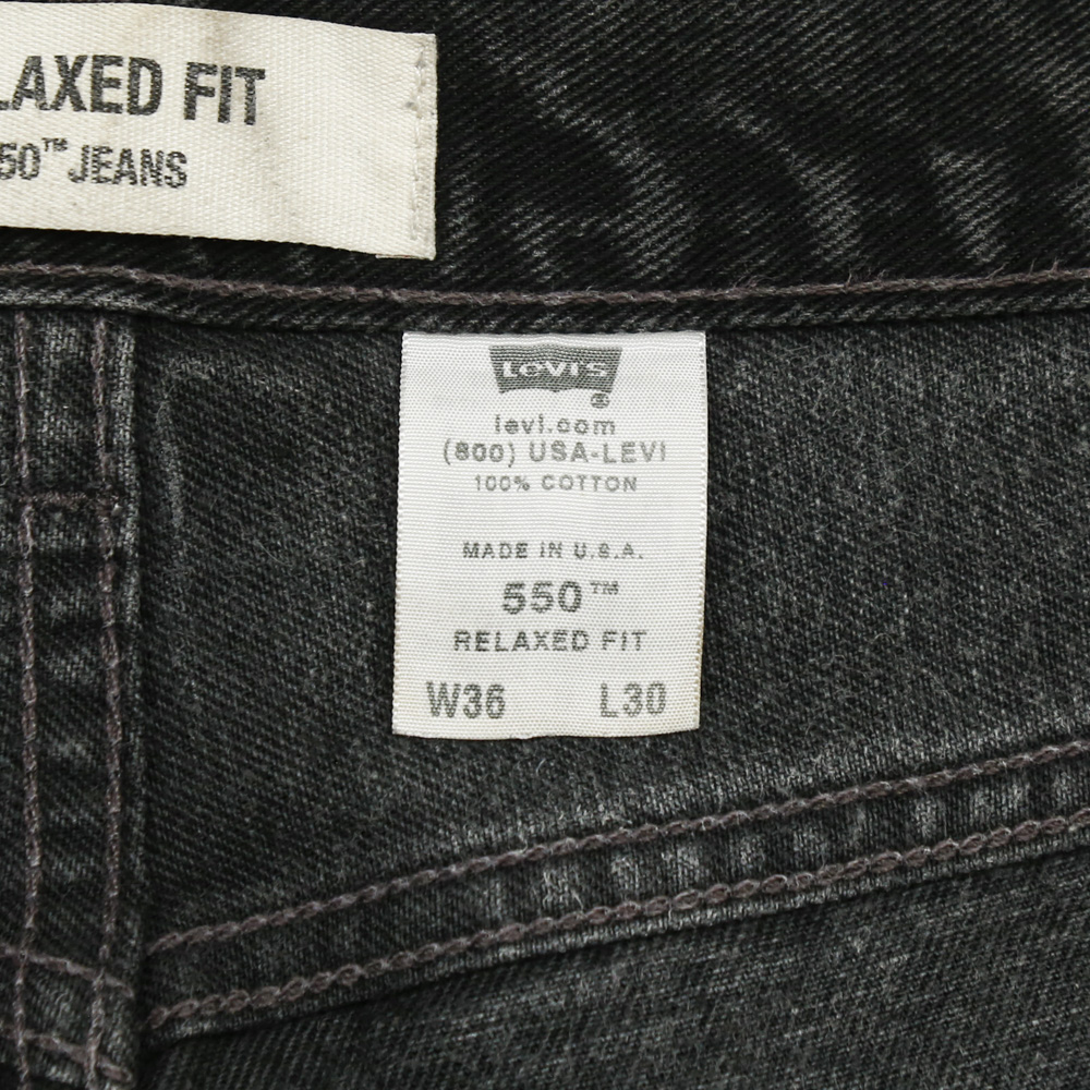 2000s Levi's 550 USA Black Denim Jeans Size 36