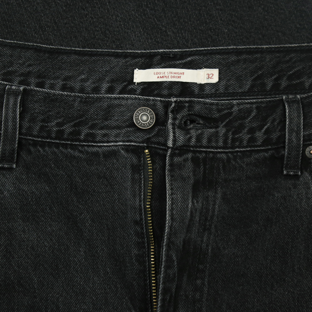 Levi's Premium Black Denim Loose Fit Jeans Size 36