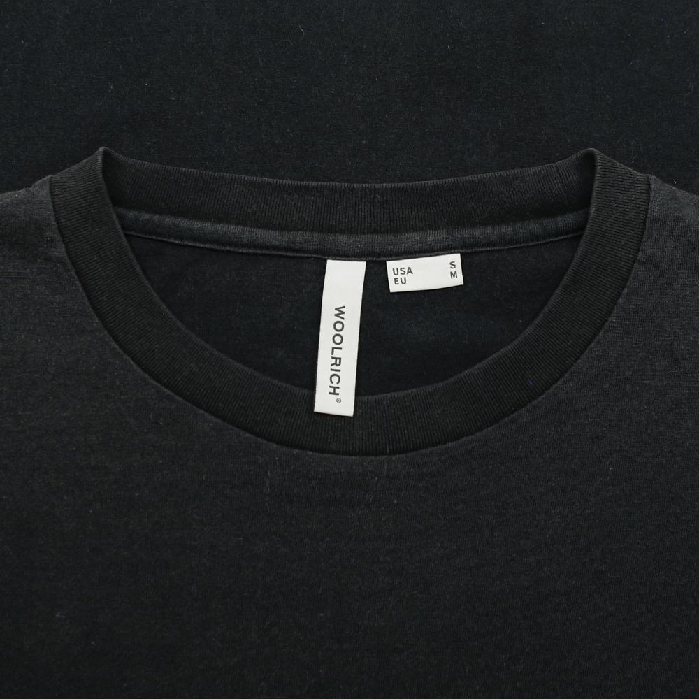 Woolrich Graphic Logo Black L/S T-Shirt Size L