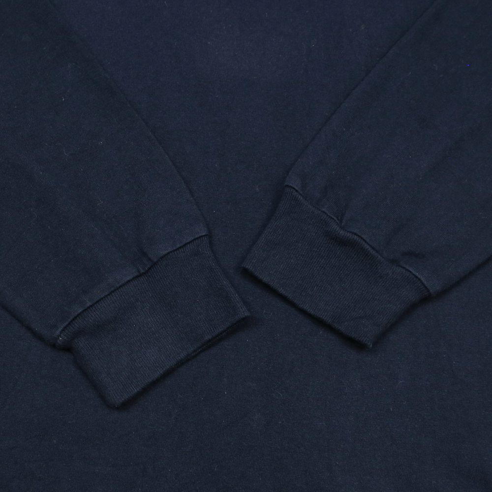 Hanes Beefy-T Comfort Navy L/S T-Shirt Size M