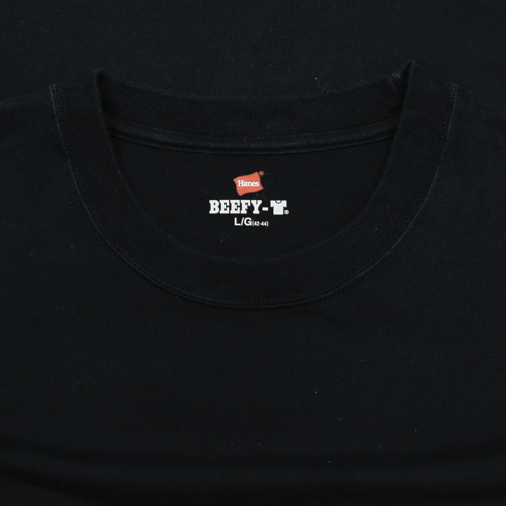 Hanes Beefy-T Comfort Black T-Shirt Size L