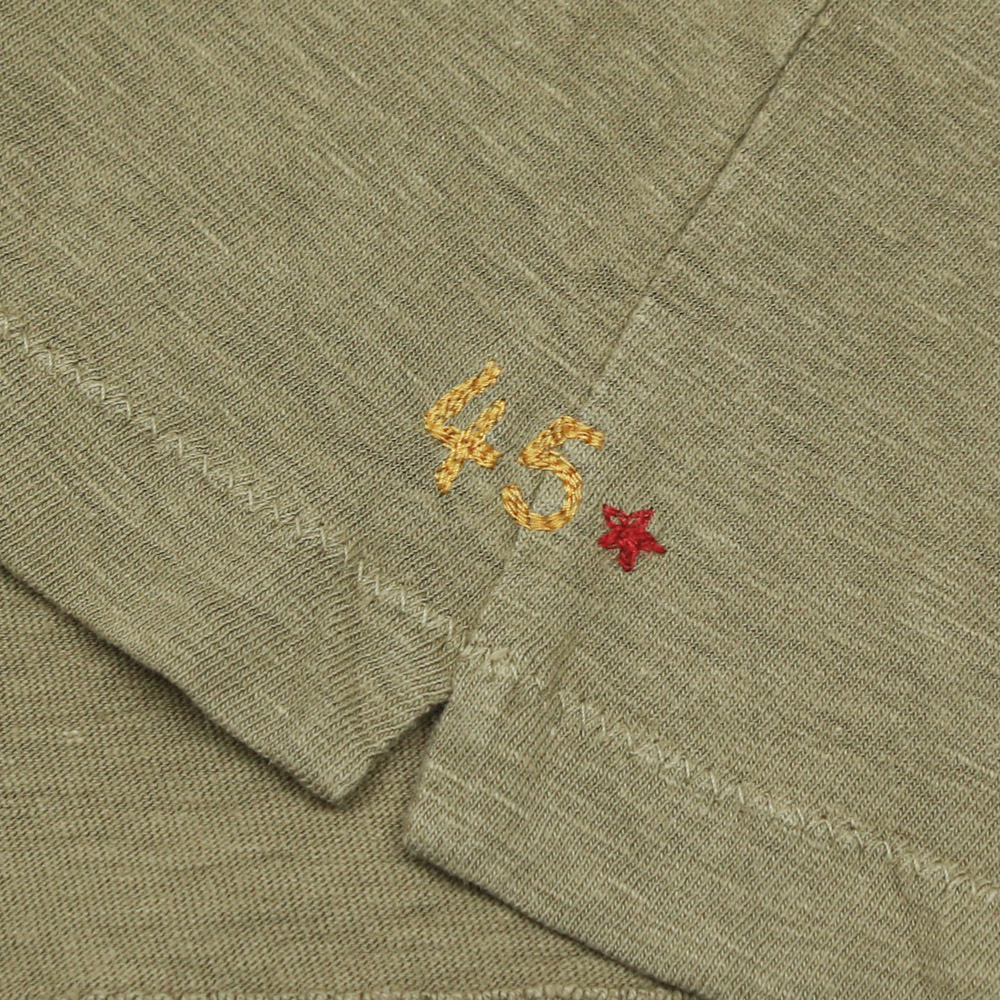 45R 45rpm Japan Olive Polo Shirt Women Size S