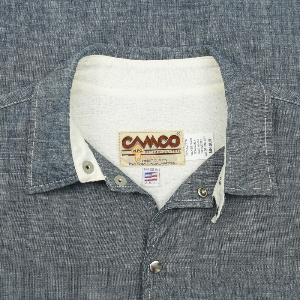 Vtg Camco USA Chambray Sport Jacket Size M