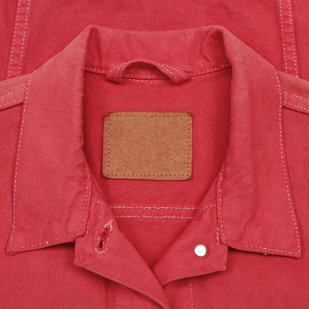Vtg 80s Levi's USA Red Denim Vest Women Size M