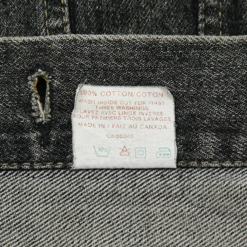 90s Levi's Black Denim Jacket ‘Kashtin’ Band Size [44] XL