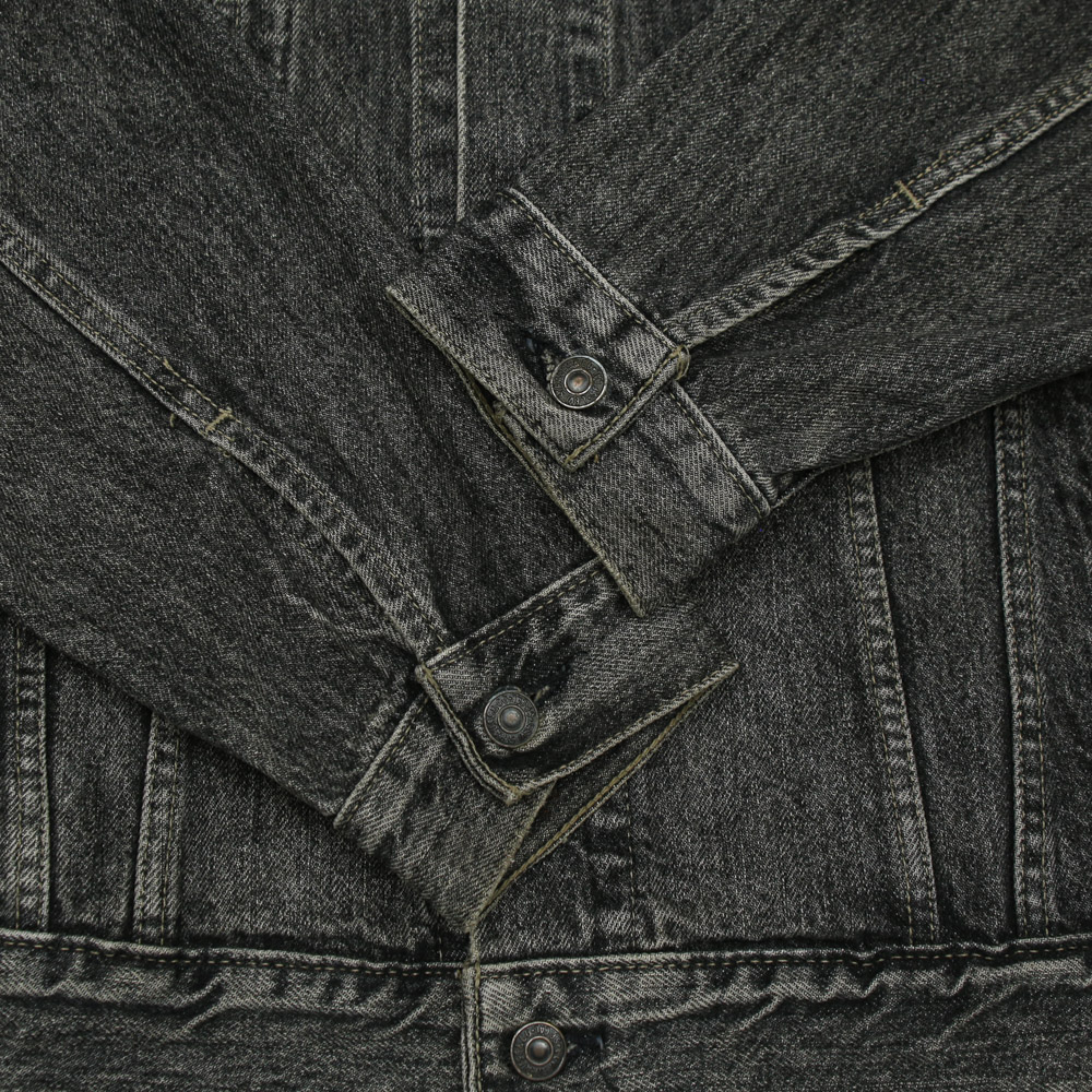 90s Levi's Black Denim Jacket ‘Kashtin’ Band Size [44] XL