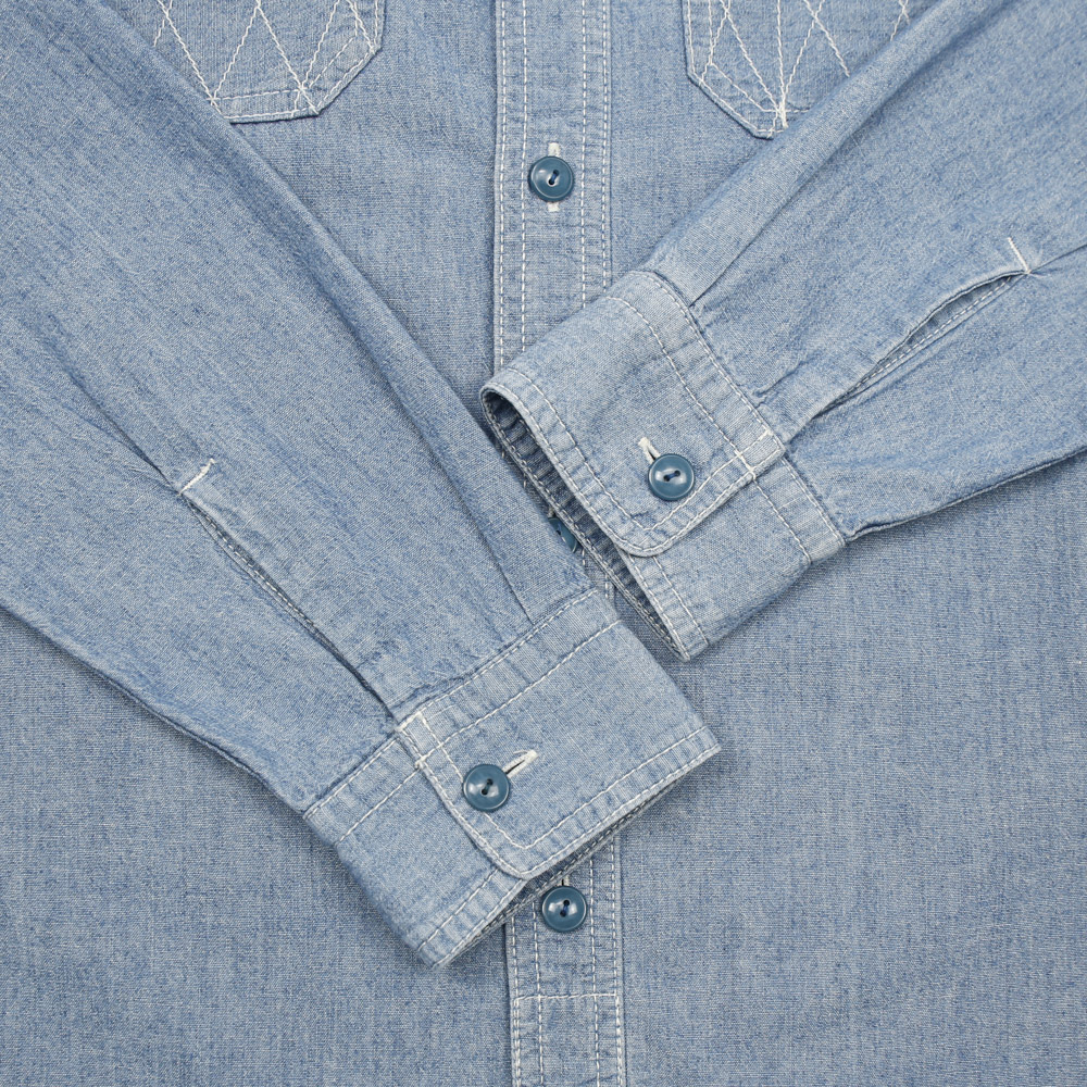 Schott Perfecto Selvedge Chambray Shirt Size S