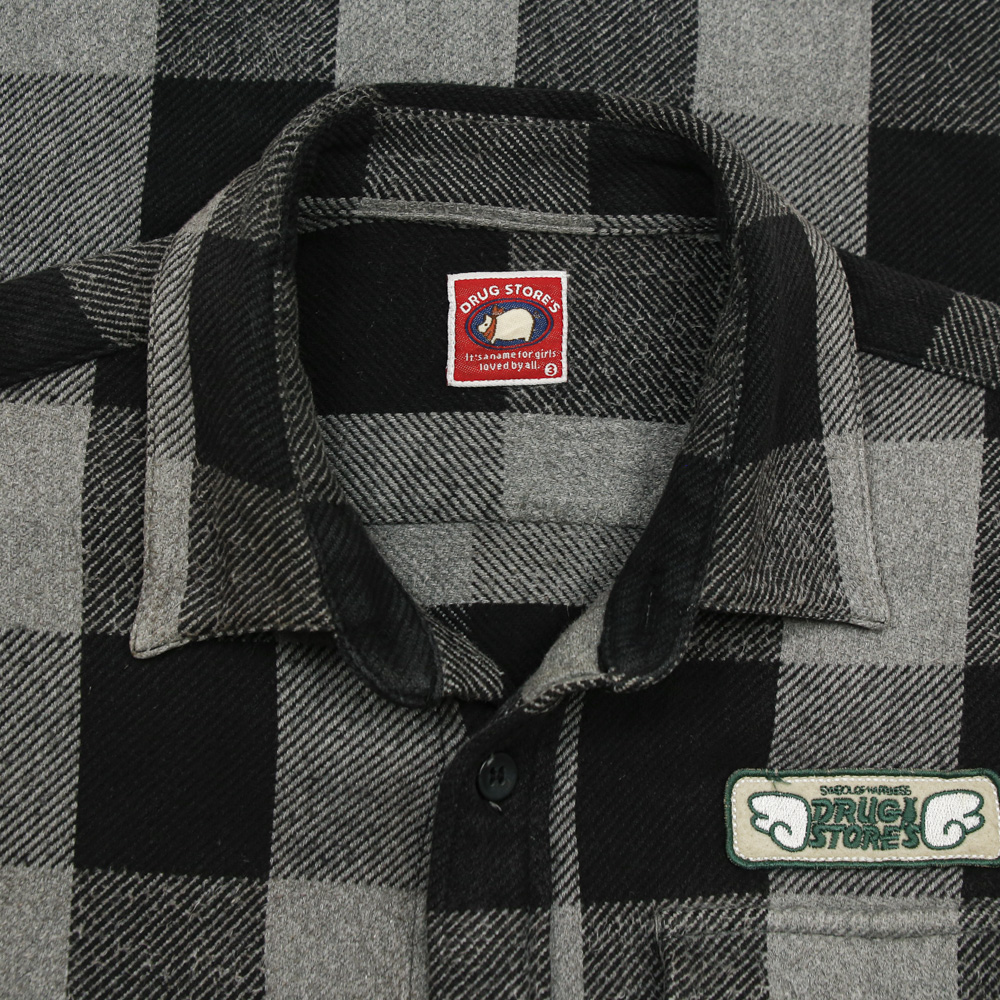 Drug Store's Heavy Flannel Check Shirt Size M