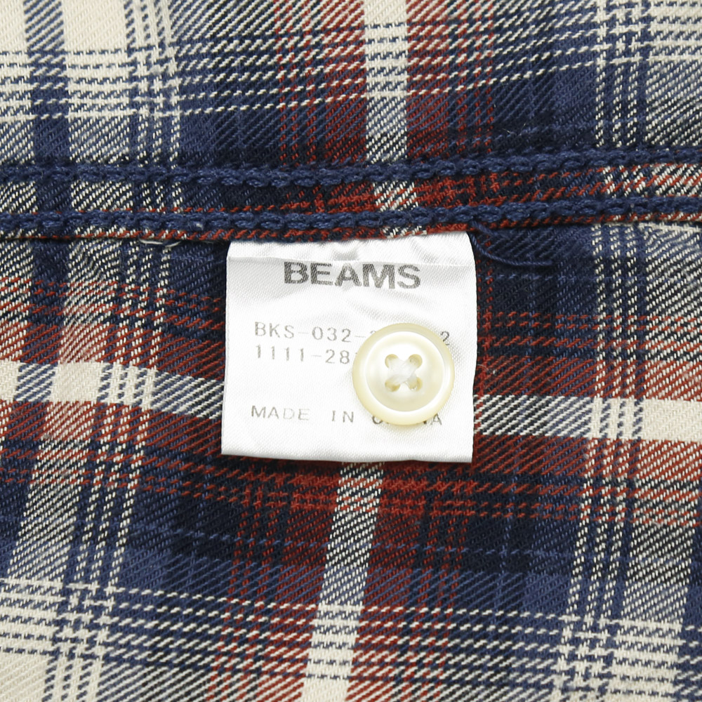 Beams Japan Plaid Check Shirt Size M