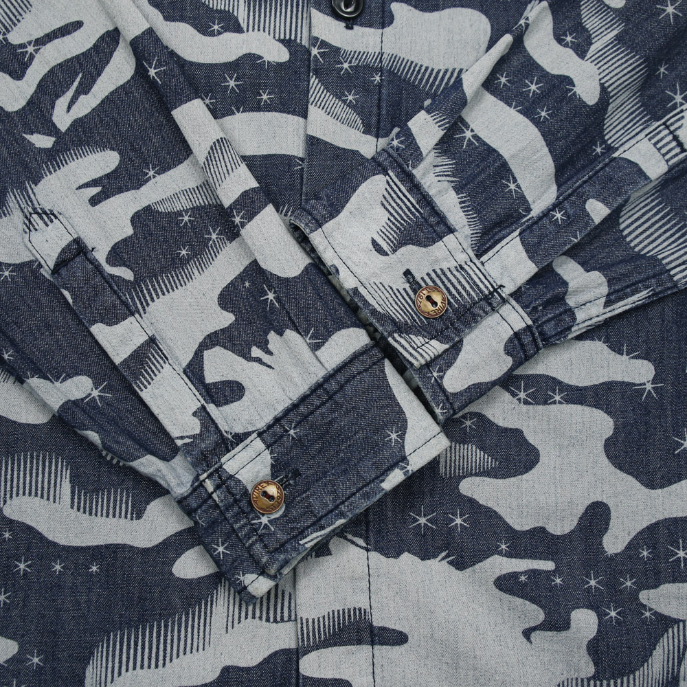 Avirex Type Camo Work Shirt USN Print Size M