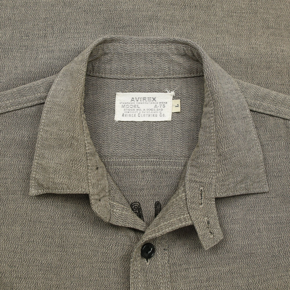 Avirex JPN Salt-pepper Cloth Work Shirt Size M