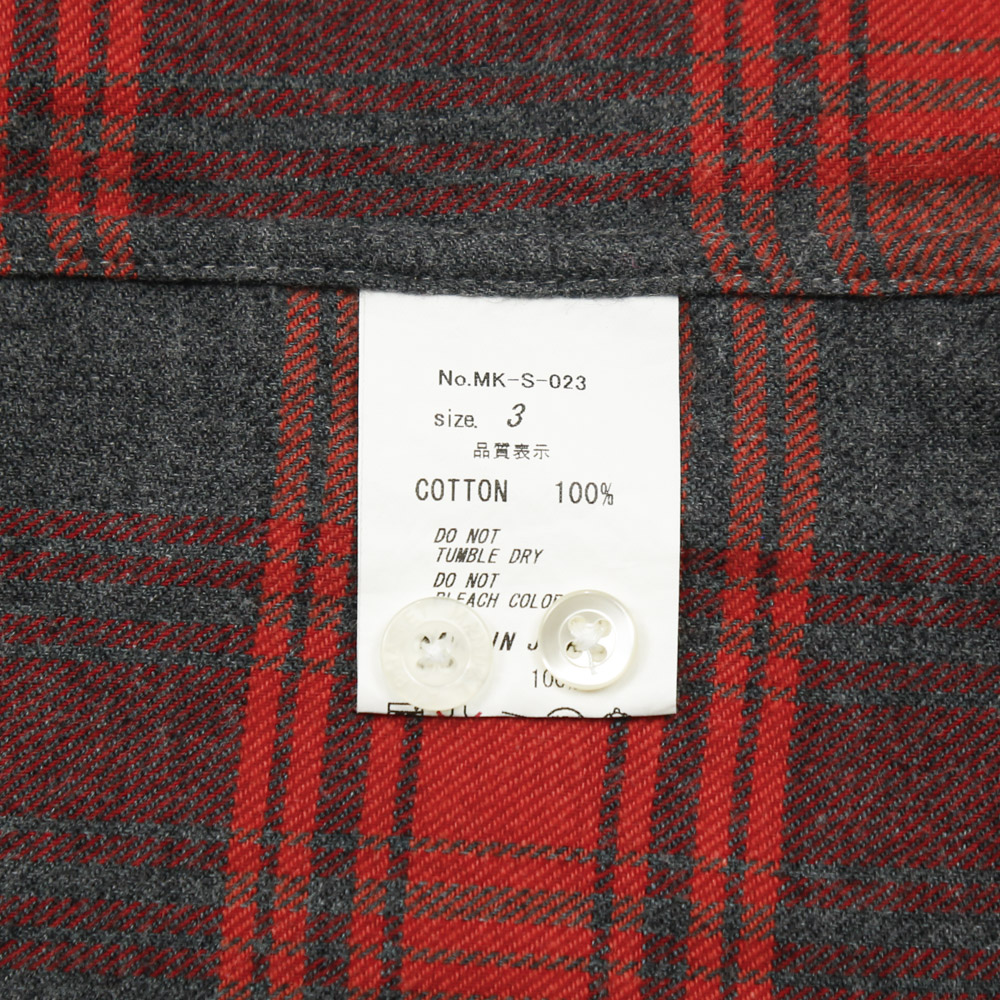 Manual Alphabet Made in Japan Flannel Shirt Size M