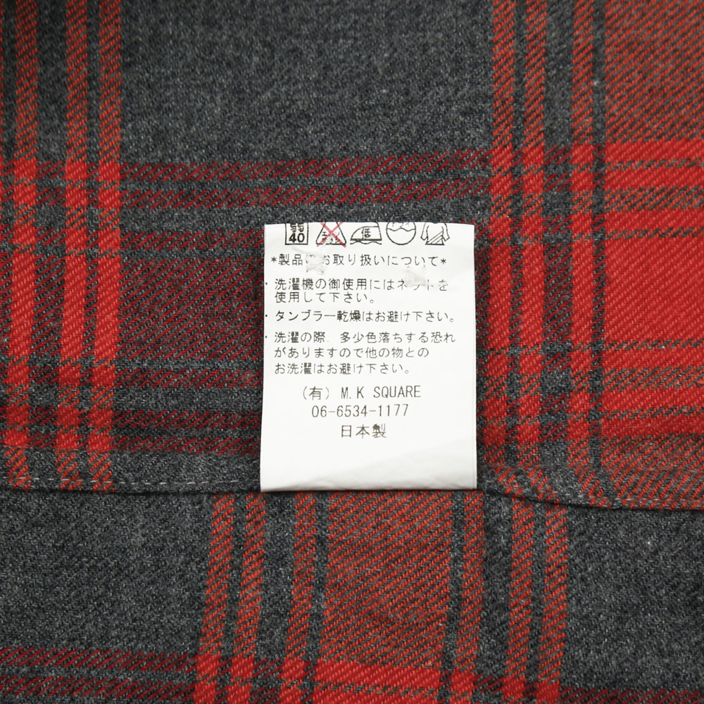 Manual Alphabet Made in Japan Flannel Shirt Size M