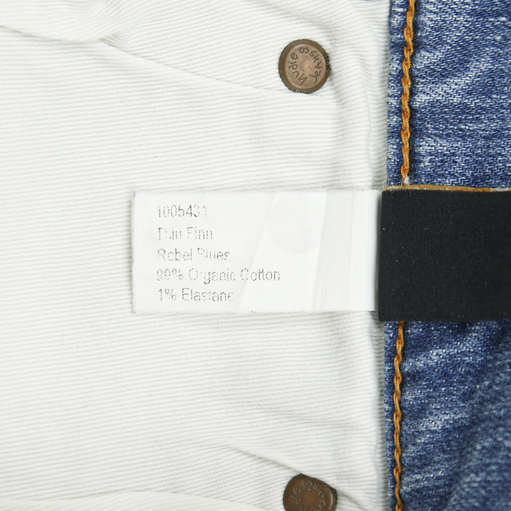 Nudie Jeans Denim Thin Finn Rebel Blues Size 29
