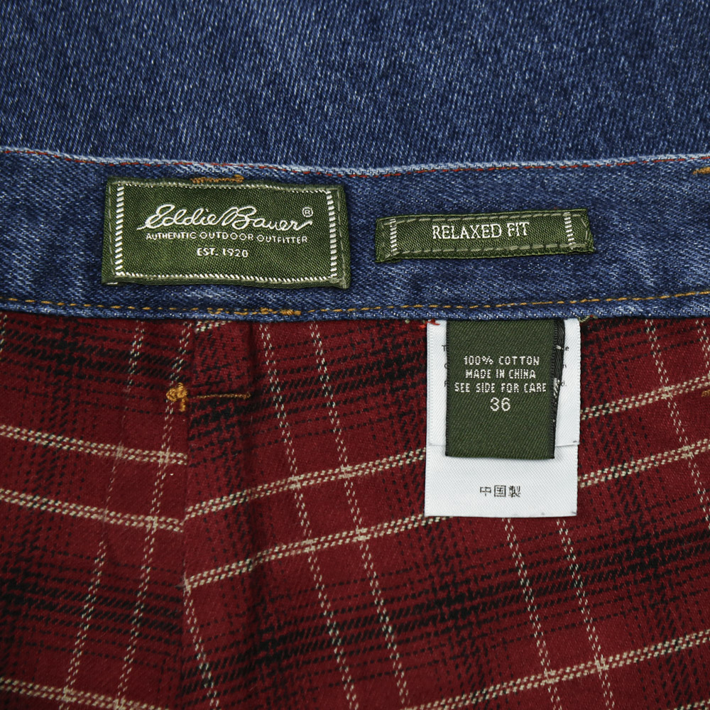 Eddie Bauer Flannel-lined Denim Jeans Size 36