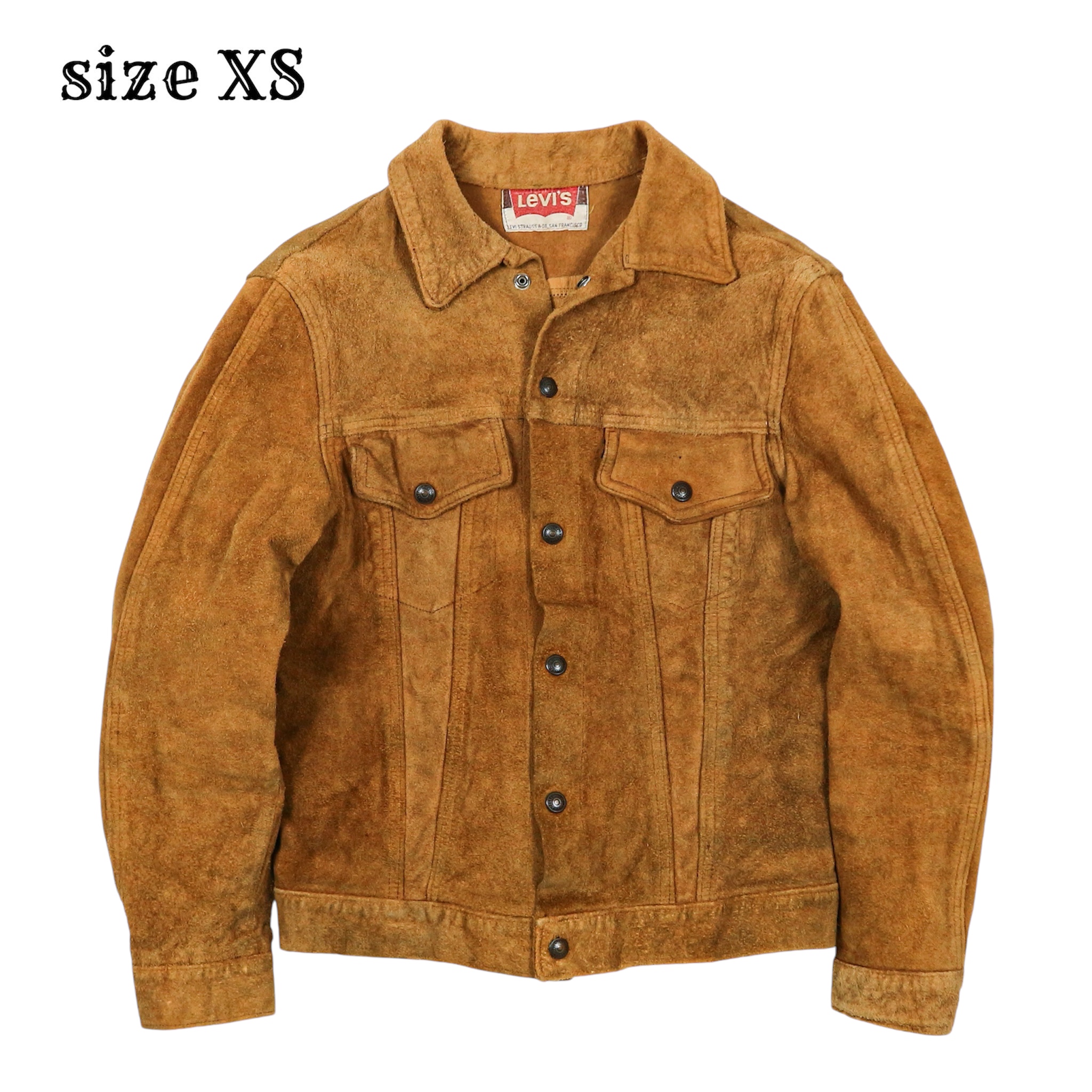 Vintage 70s Levi's USA Leather Jacket Size XS