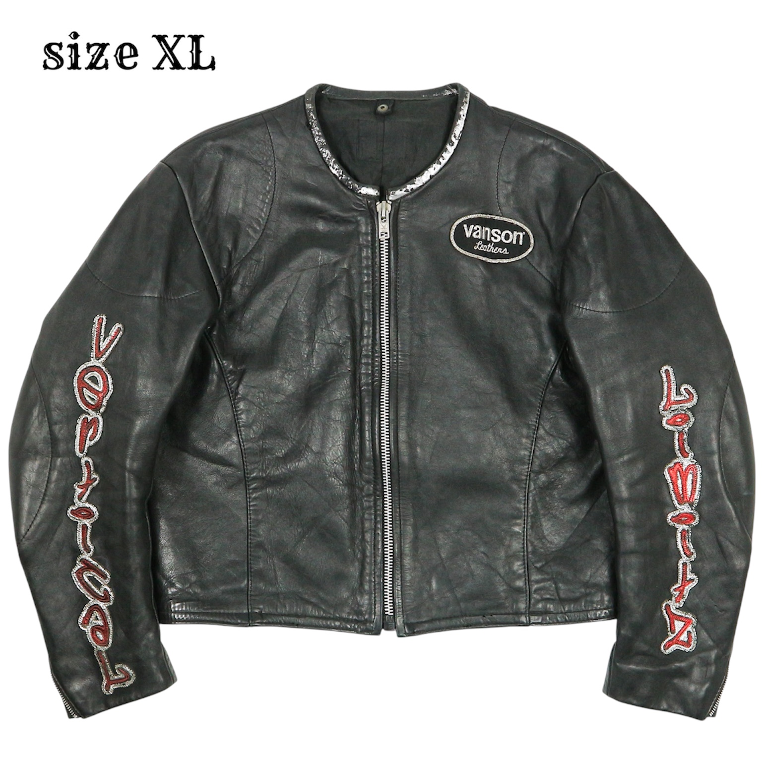 Vanson Custom Racing Leather Jacket Size XL