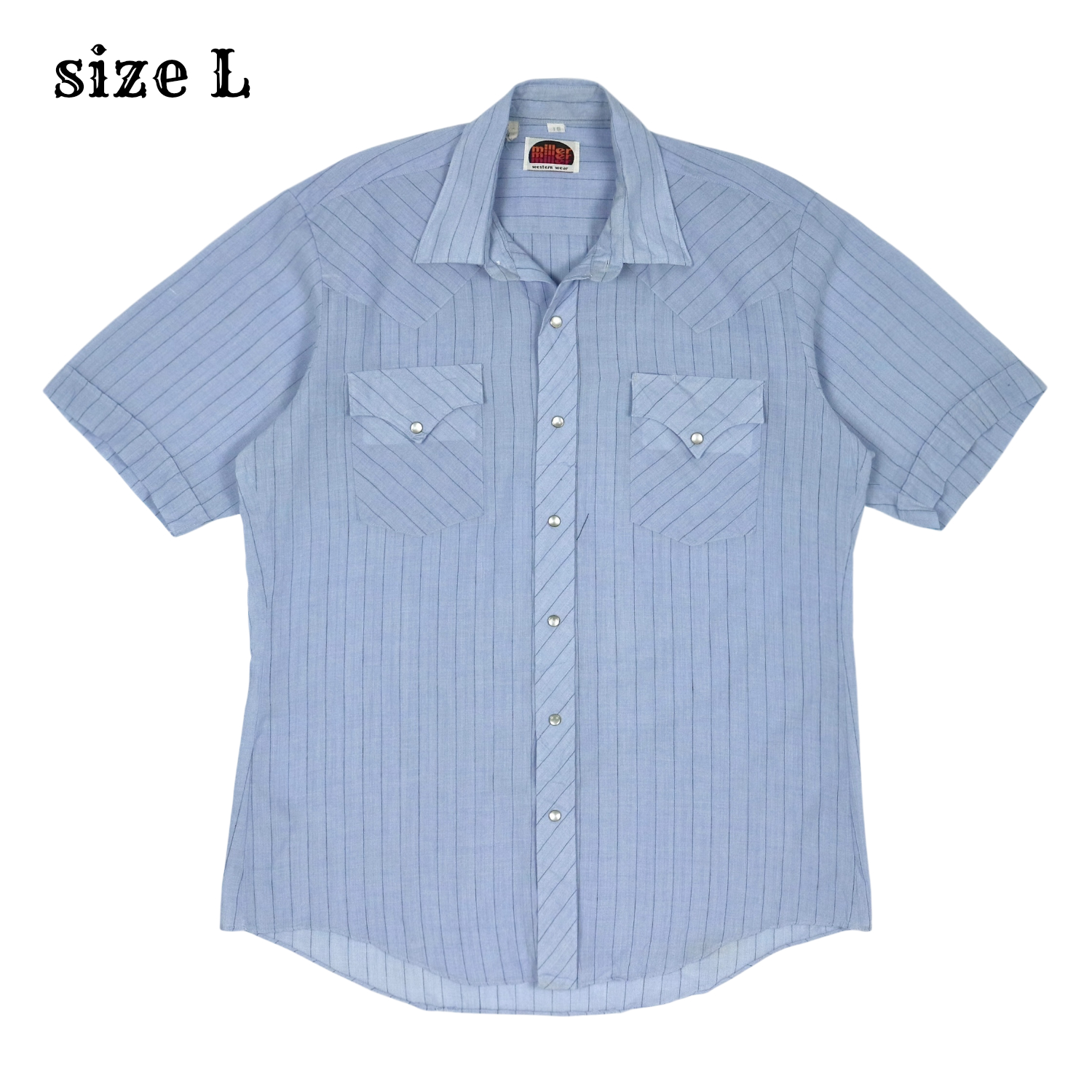 Vintage 70s Miller S/S Western Shirt Size L