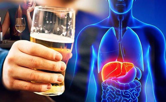 nóng gan do rượu bia