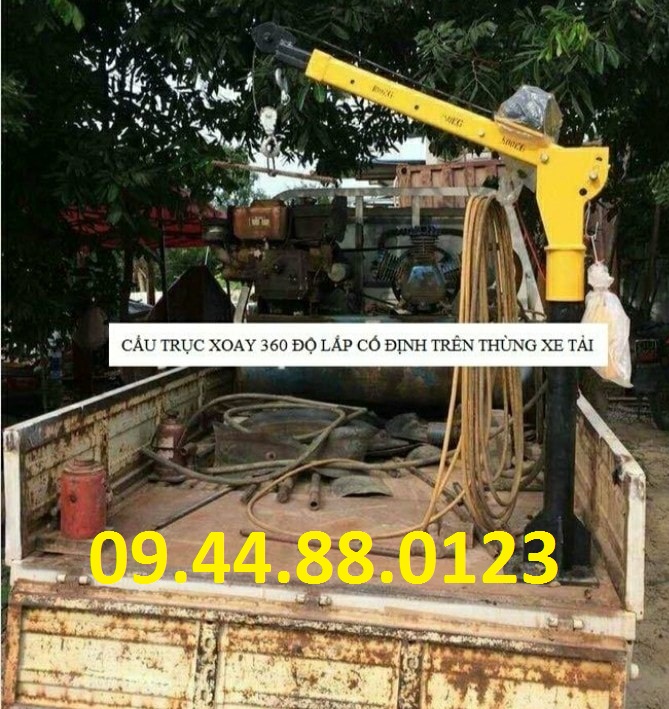 Cách sử dụng cẩu xoay 360 độ lắp trên xe ô tô