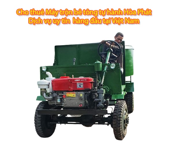 Cho thuê máy trộn bê tông tự hành giá rẻ