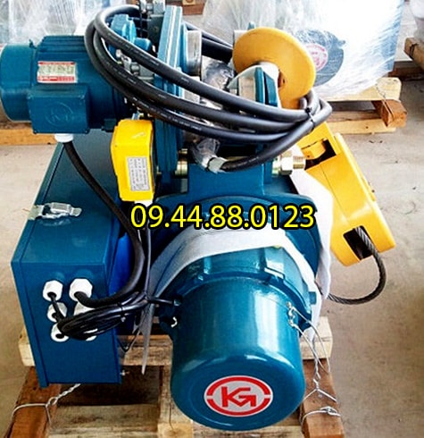 Đặc điểm nổi bật của Pa lăng cáp điện Hàn Quốc 1 tấn 12 mét hiệu KG