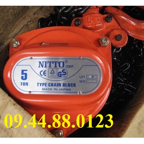 Pa lăng xích Nitto 5 tấn kéo tay nhập khẩu tại Hòa Phát