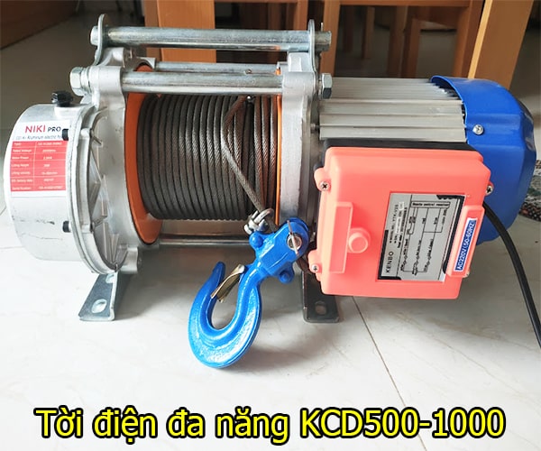 Tìm hiểu về tời điện đa năng KCD 500-1000 Trung Quốc