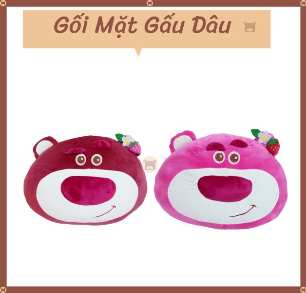 Gối Mặt Gấu Dâu