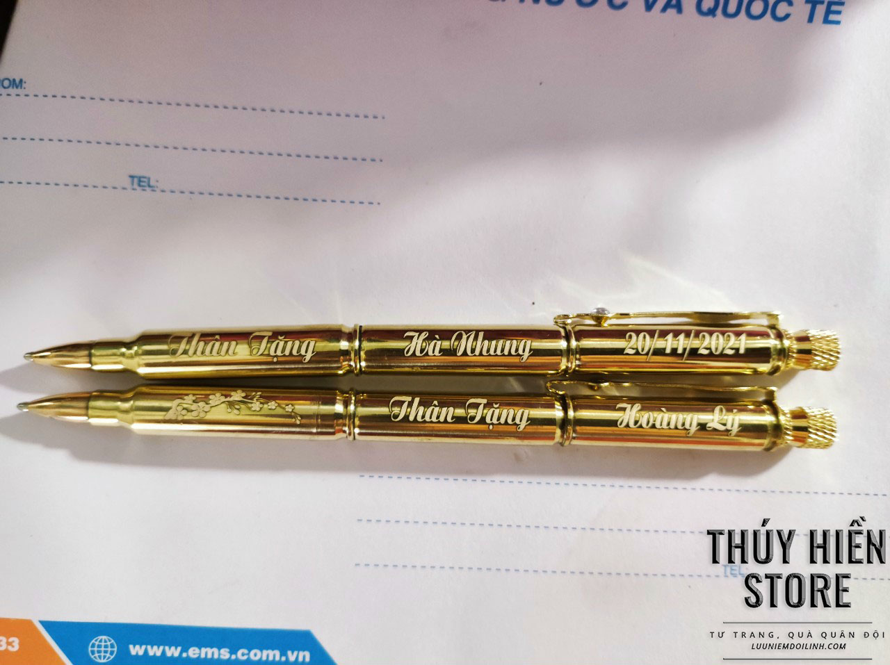 Bút vỏ đạn khắc tên theo yêu cầu - 90.000