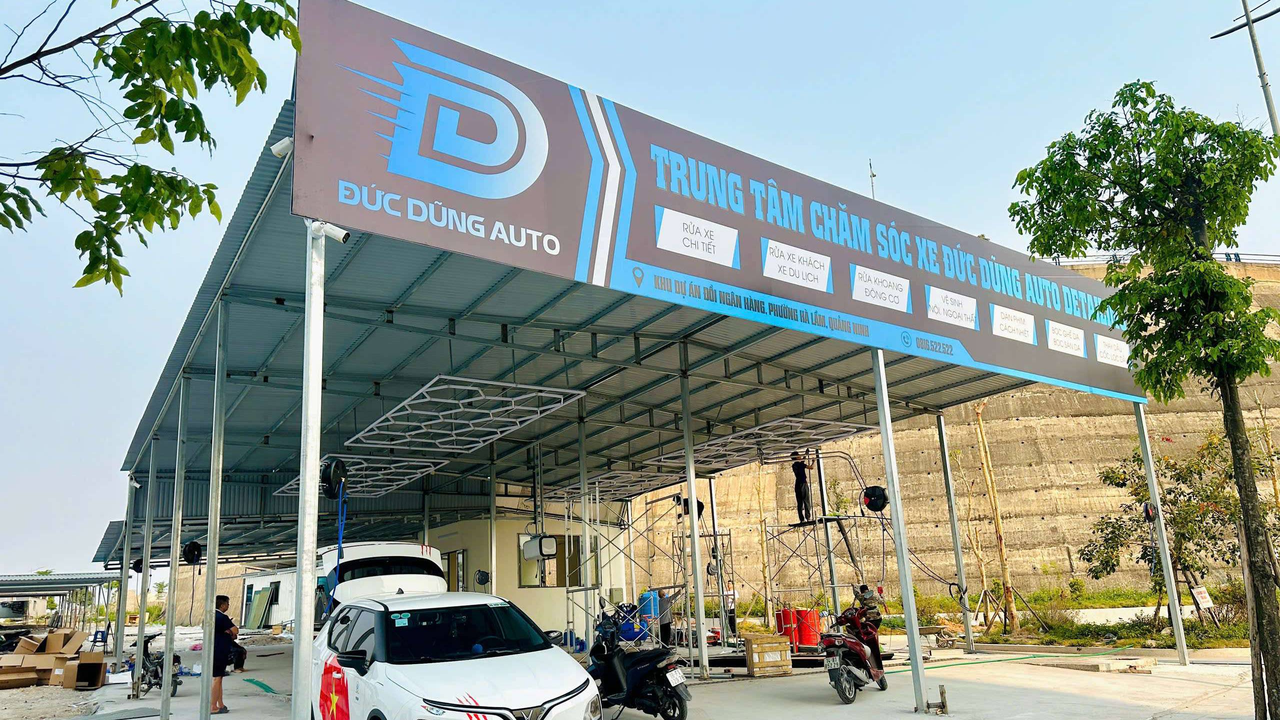 Trung tâm chăm sóc xe Đức Dũng - 2500m2 chăm sóc xe kết hợp bãi đỗ xe - Hà Lầm, Hạ Long, Quảng Ninh