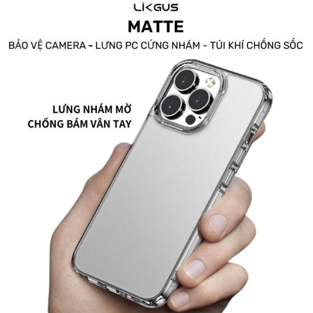 Ốp trong LIKGUS lưng nhám chống sốc | iGood Project