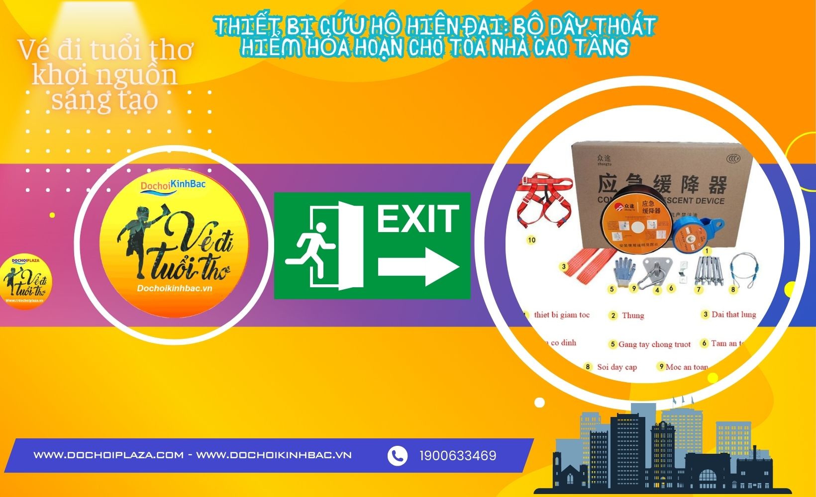 Thiết Bị Cứu Hộ Hiện Đại: Bộ Dây Thoát Hiểm Hỏa Hoạn Cho Tòa Nhà Cao Tầng