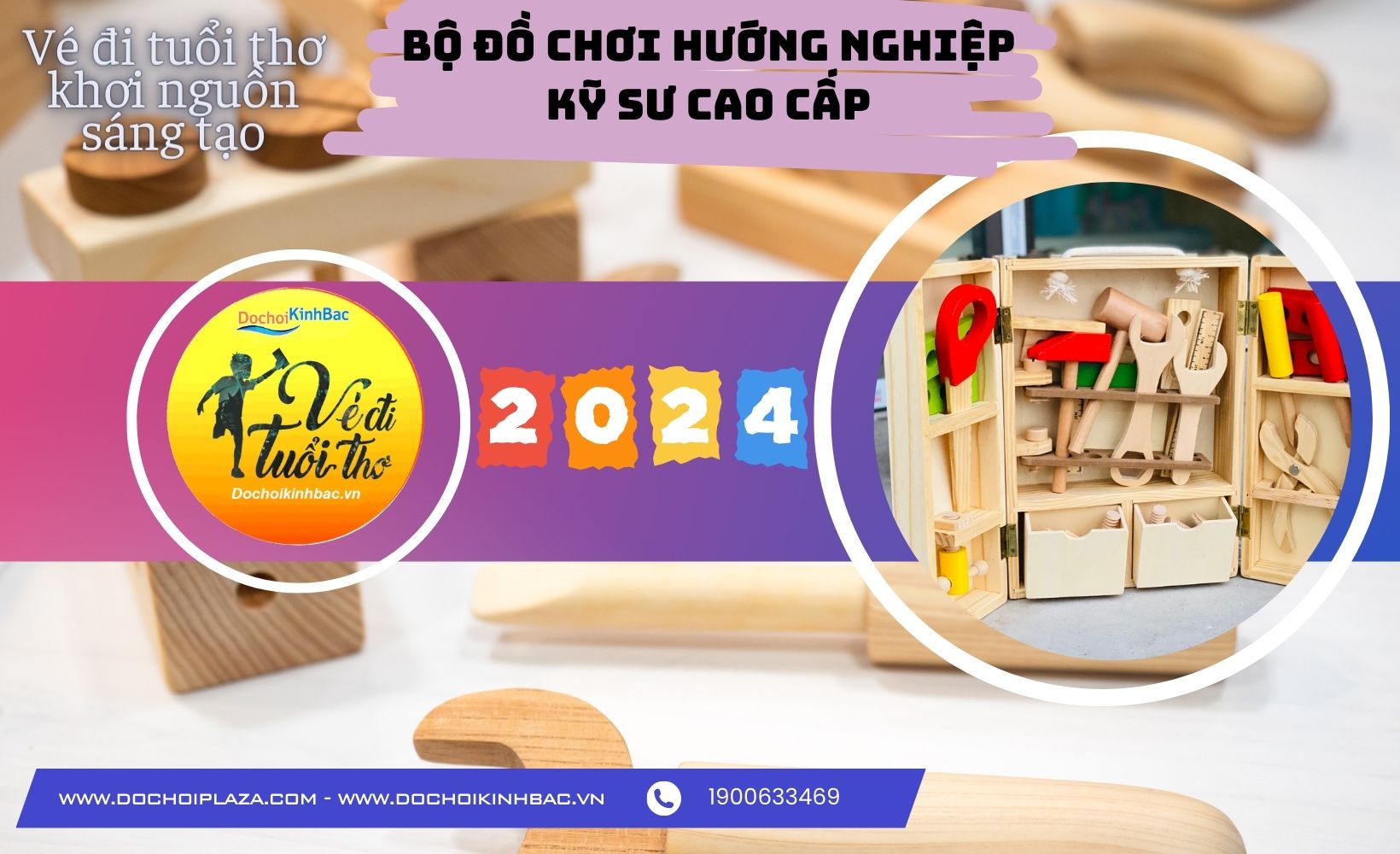 Bộ Hướng Nghiệp Kỹ Sư Cao Cấp Bằng Gỗ Cho Bé Trai
